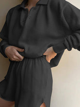 Load image into Gallery viewer, Casual Loose V-neck Solid Color Lapel Two-piece Suit
