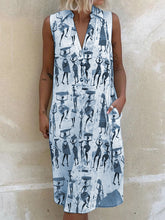Load image into Gallery viewer, Shirt Collar White Women Dresses Daily Floral-Print Dresses
