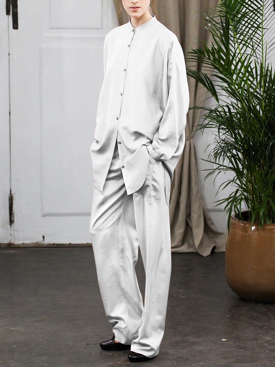 Round Neck Shirt Trousers Loose Suit