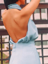 Load image into Gallery viewer, Backless Hollow Out Midi Party Dress
