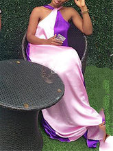 Load image into Gallery viewer, Summer Loose Halterneck Stitching Maxi Dress
