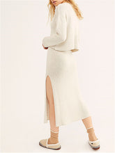 Load image into Gallery viewer, Solid Color Knitted Loose Suit Skirt
