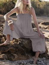 Load image into Gallery viewer, Pure Color Sling Tube Top Casual Loose Jumpsuit
