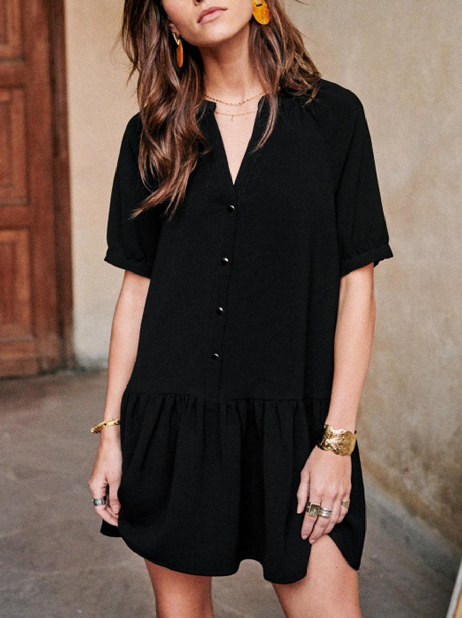 Casual V-Neck Dress