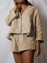 Load image into Gallery viewer, Casual Loose Solid Color Short Sleeve Two-piece Suit
