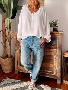 Casual Pure Color Long Sleeve V-Neck T-Shirts