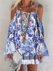 Romantic Vintage Bohemian Loose Strap Dress