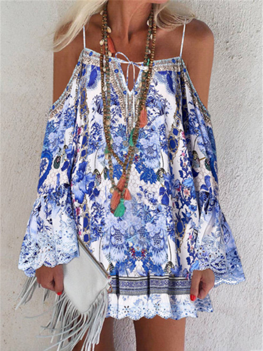 Romantic Vintage Bohemian Loose Strap Dress