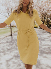 Load image into Gallery viewer, Casual Solid Color Comfortable Waist Dress
