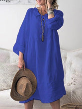 Load image into Gallery viewer, Lapel Long Sleeved Casual Dress
