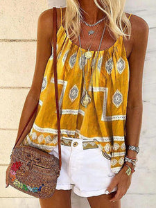 Vintage Bohemian Loose Casual Suspender Top