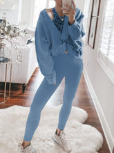 Load image into Gallery viewer, Two-piece Suit with Fashionable Top and Solid Color Tights
