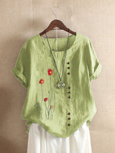 Load image into Gallery viewer, Retro Flower Print Loose Casual Shirt
