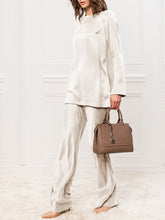 Load image into Gallery viewer, Pure Color Long Sleeve Shirt Trousers Loose Casual Two-Piece
