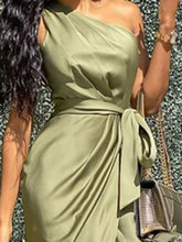 Load image into Gallery viewer, One-shoulder Slim Bag Hip Casual Dress
