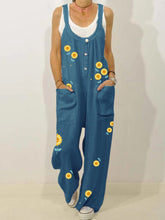 Load image into Gallery viewer, Romantic Pastoral Daisy Loose Casual Jumpsuit
