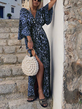 Load image into Gallery viewer, Leopard Print V-Neck Dress
