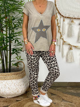 Load image into Gallery viewer, Simple Casual Loose Top Leopard Pants Set
