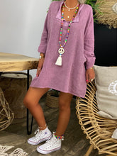Load image into Gallery viewer, Comfortable Simple Casual Loose V-Neck Long Sleeve Top
