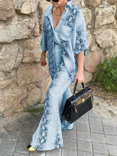 Load image into Gallery viewer, Fashionable Simple Shirt Pants Suit

