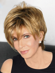 Blonde Short Edgy Asymmetrical Pixie Cut Synthetic Wigs