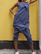 Load image into Gallery viewer, Casual Loose Solid Color Sleeveless Jumpsuit
