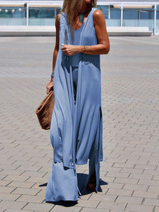 Simple Casual Solid Color Loose Wild Three-piece Suit