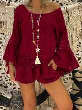 Load image into Gallery viewer, Wide Collar Hollow Leisure Short Suit

