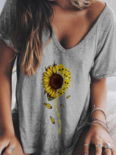 Load image into Gallery viewer, V-Neck Print T-Shirt
