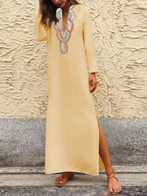 Load image into Gallery viewer, Printed Long-Sleeved Split Dress
