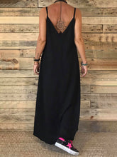 Load image into Gallery viewer, Solid Color Casual Fashion Suspender Dress
