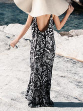 Load image into Gallery viewer, Sexy V-neck Halter Sling Print Maxi Dress
