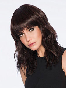 Brown and Blonde Mid-Length Curly Synthetic Wigs