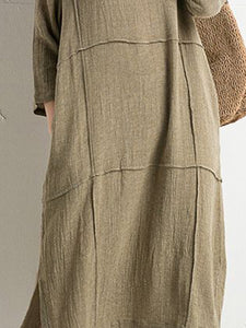 Casual Solid Color Fashion Line Split Dress