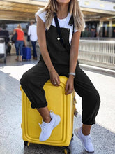 Load image into Gallery viewer, Cotton Blend Casual Overalls Loose Jumpsuit
