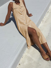 Load image into Gallery viewer, Solid Color Sleeveless Pocket Dress
