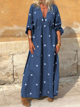 Load image into Gallery viewer, Fashion Print V-neck Casual Dress
