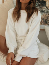 Load image into Gallery viewer, Simple Casual Loose Round Neck Pant Shorts Suit
