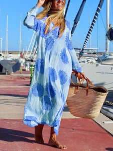 Bohemian Retro Casual Loose Floral Maxi Dress