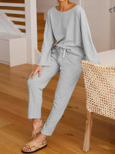 Load image into Gallery viewer, Casual Loose Round Neck Top Pants Set

