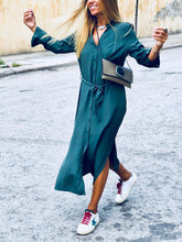 Load image into Gallery viewer, Simple Casual Loose V Neck Dress

