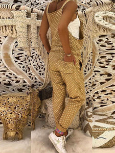 Casual Dot printing Summer Leisure Jumpsuit