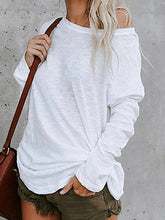 Load image into Gallery viewer, Casual Knitted Long-sleeved T-shirt Top
