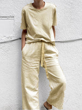 Load image into Gallery viewer, Pure Color Casual Short Sleeve Suit
