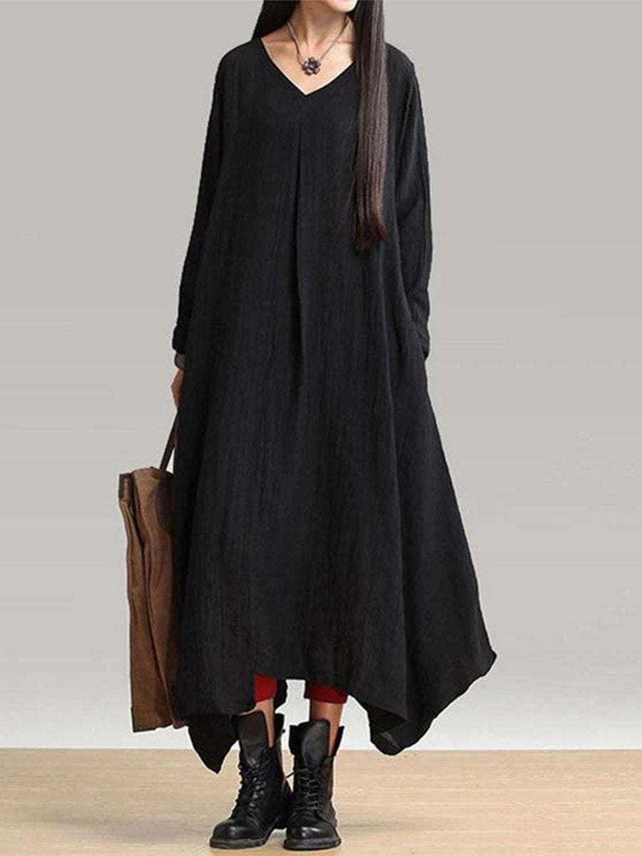 Casual Solid Color Fashion Wild Maxi Dress