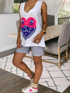 Striped Loose Soft Casual Shorts