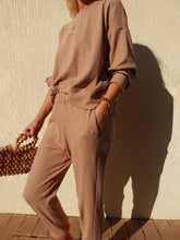 Load image into Gallery viewer, Solid Color Comfortable Long Sleeve Pocket Suit
