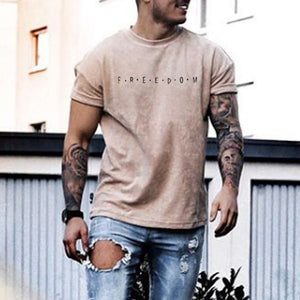 Men'S Fashion Casual Letter Printed T-Shirt