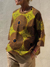 Load image into Gallery viewer, Fashionable Casual Bohemian Printed 3/4 Sleeve T-shirt
