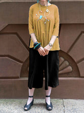 Load image into Gallery viewer, Retro Round Neck Half Sleeve Top Loose Trousers Women&#39;s Suit
